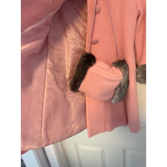 Trilogi Collection Pink Trim Coat with Matching Hat & Muff Set - Picture 6 of 16